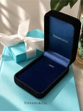 Tiffany & Co Black Suede Necklace Box
